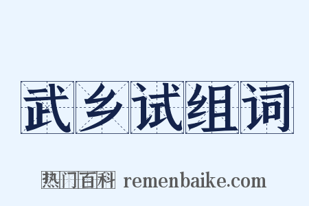 武乡试组词是什么意思的图片